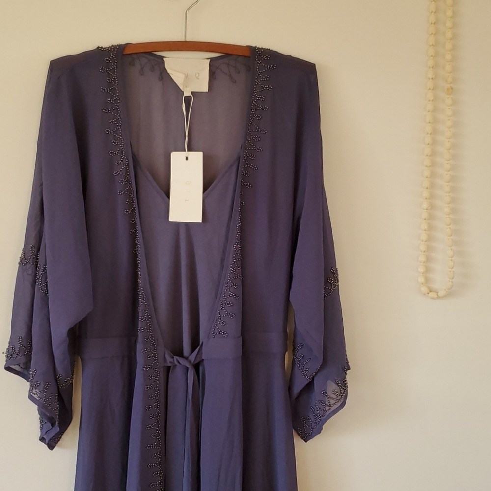 BNWT Blue TJD Dress with CoverUp